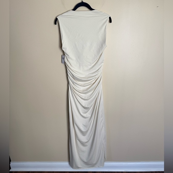 NWT Abecrombie & Fitch Ava Knit Maxi Dress Cream size Large Tall bodycon - Picture 6 of 10